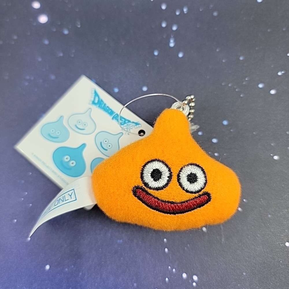 Dragon Quest Slime Orange Plush Keychain Prize With Tags Square Enix Japanese
